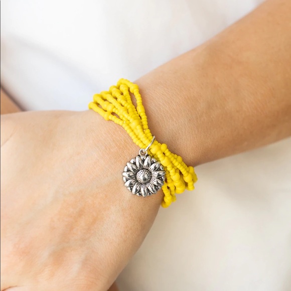 paparazzi Jewelry - Paparazzi Badlands Botany - Yellow - Seed Bead Bracelet